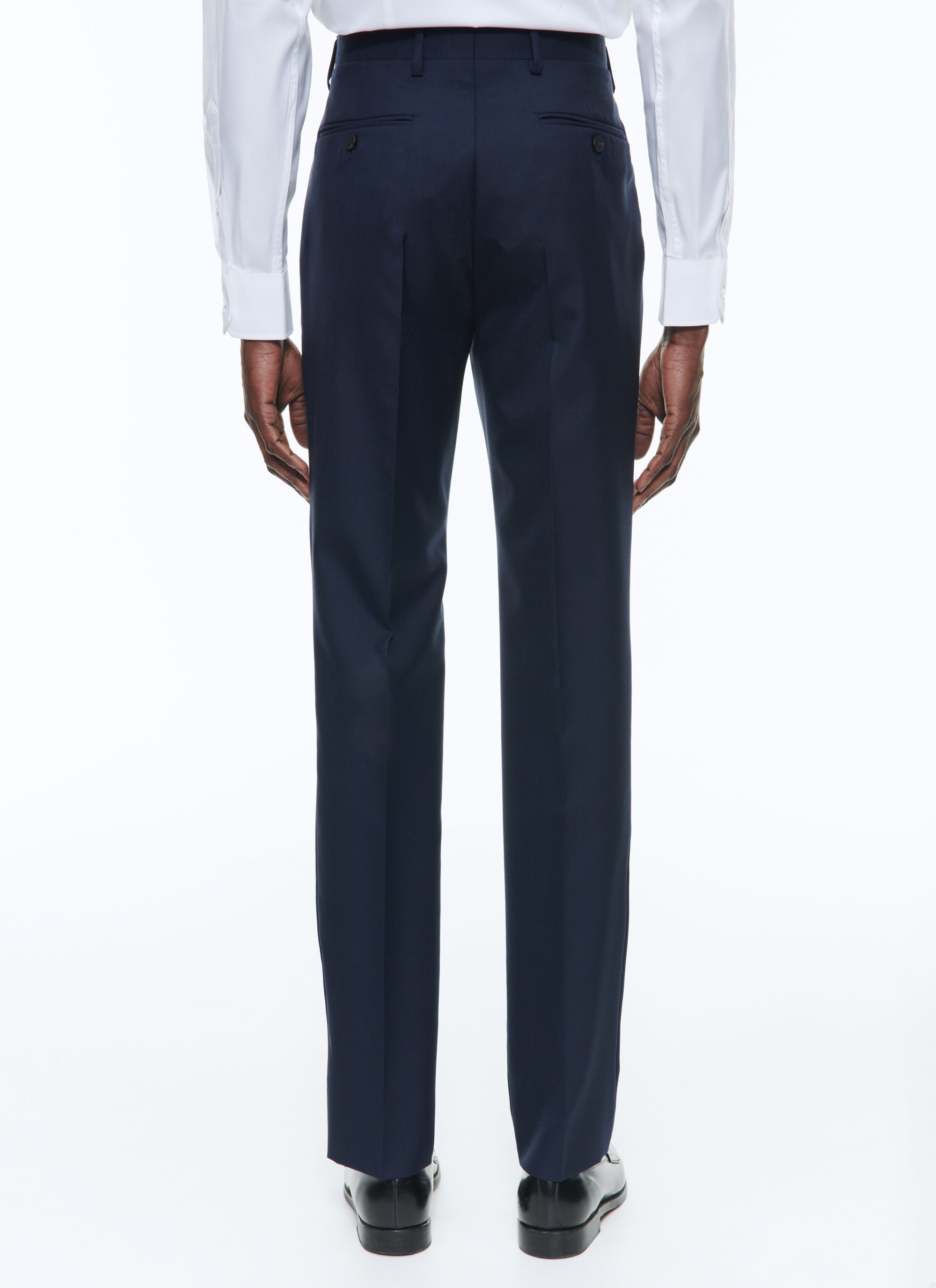Tailored wool trousers - Navy blue