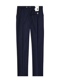 Tailored wool trousers - Navy blue