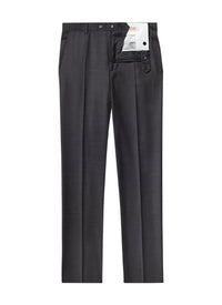Wool button-front trousers - Medium grey