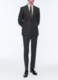 Wool flannel trousers - Steel