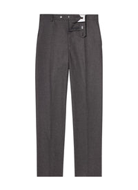 Wool flannel trousers - Steel