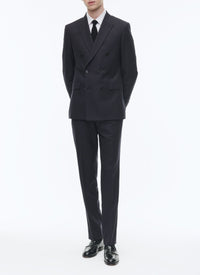 Pantalon en flanelle de laine - Bleu Marine