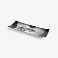 Tema e Variazioni tray no. 137 in porcelain - Black & White