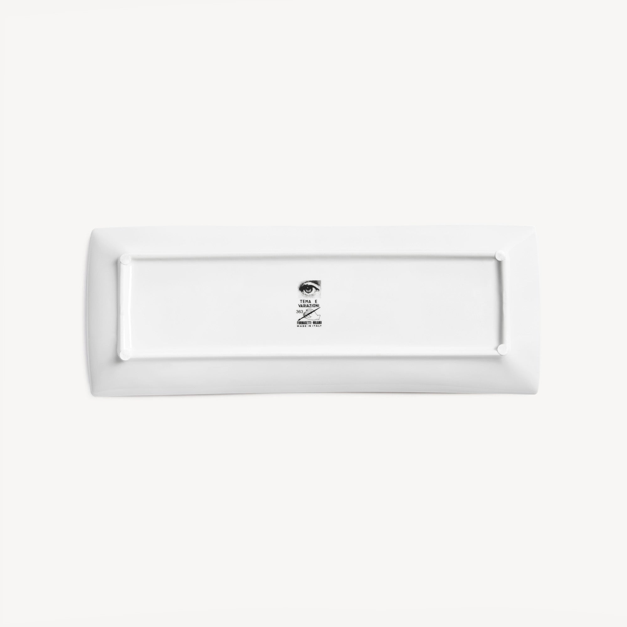 Tema e Variazioni tray no. 363 in porcelain - Black & White