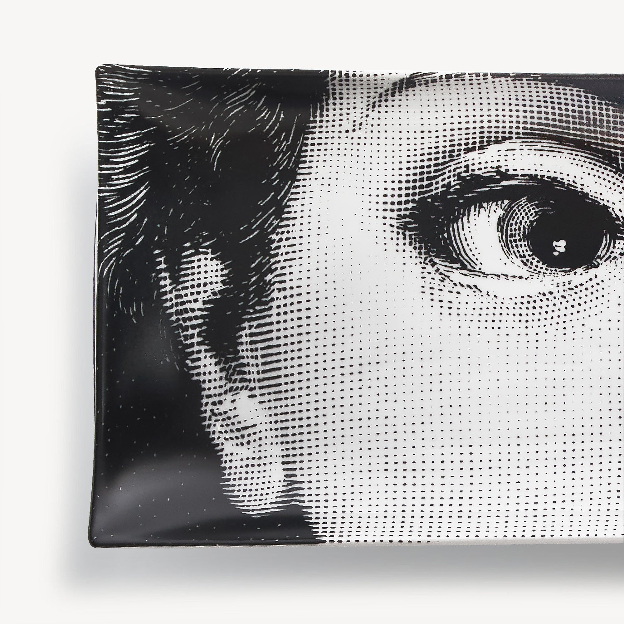 Tema e Variazioni tray no. 363 in porcelain - Black & White