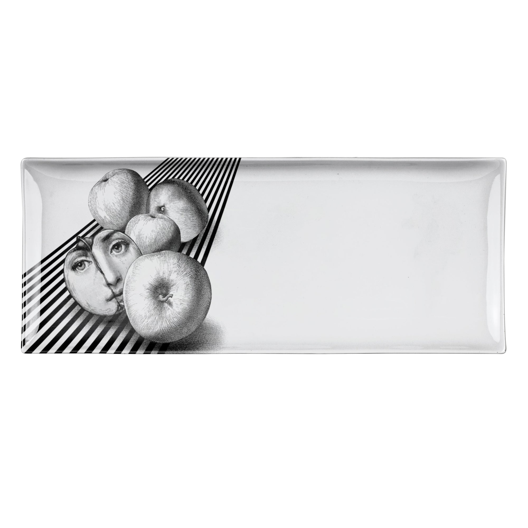 Tema e Variazioni n.391 porcelain tray - Black & White