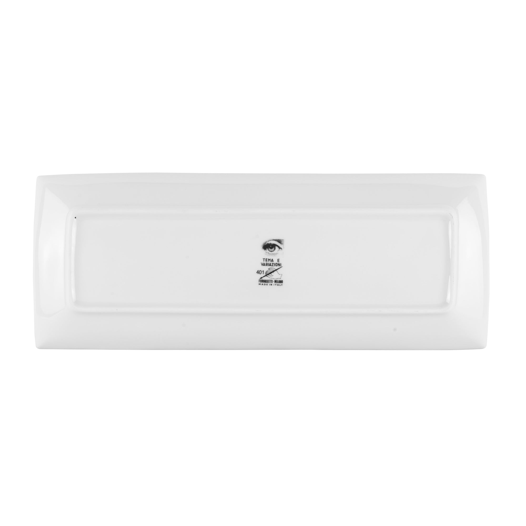Tema e Variazioni tray no. 401 in porcelain - Black & White