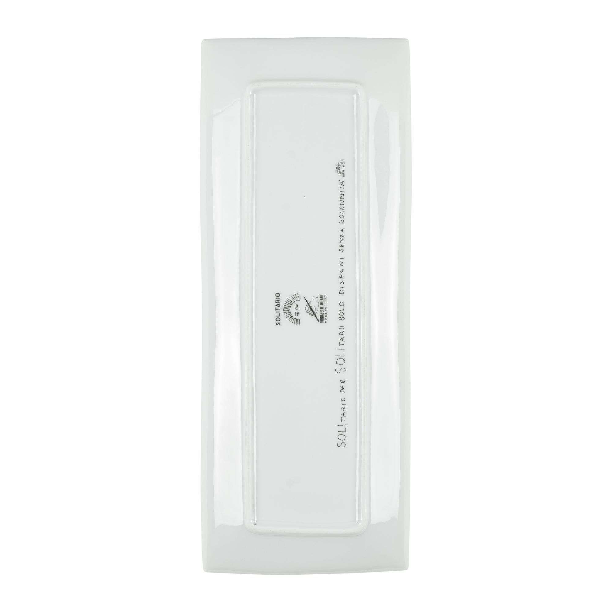 Solitario porcelain tray - Black & White