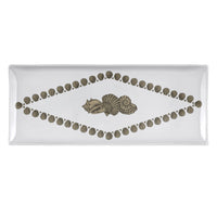 Giro di Conchiglie porcelain tray - Gold & Black & White