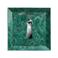 Serratura square porcelain tray - Green