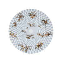 Assiette avec aile Coromandel en porcelaine - Or & Noir & Blanc