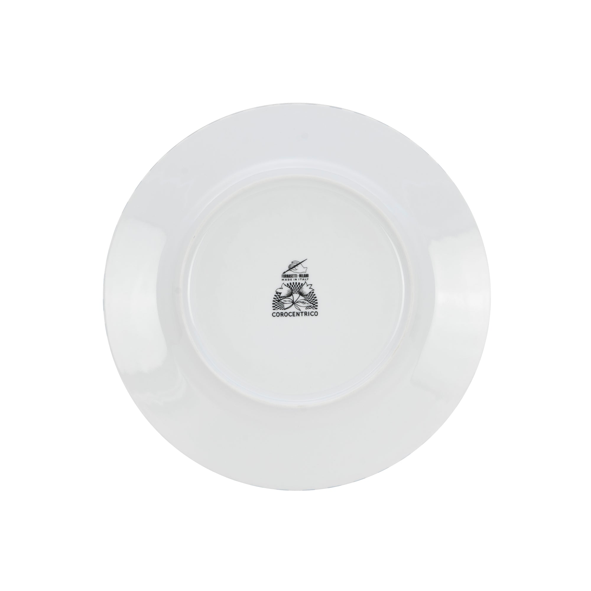 Assiette avec aile Coromandel en porcelaine - Or & Noir & Blanc