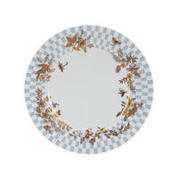 Assiette Coromandel en porcelaine - Or & Noir & Blanc