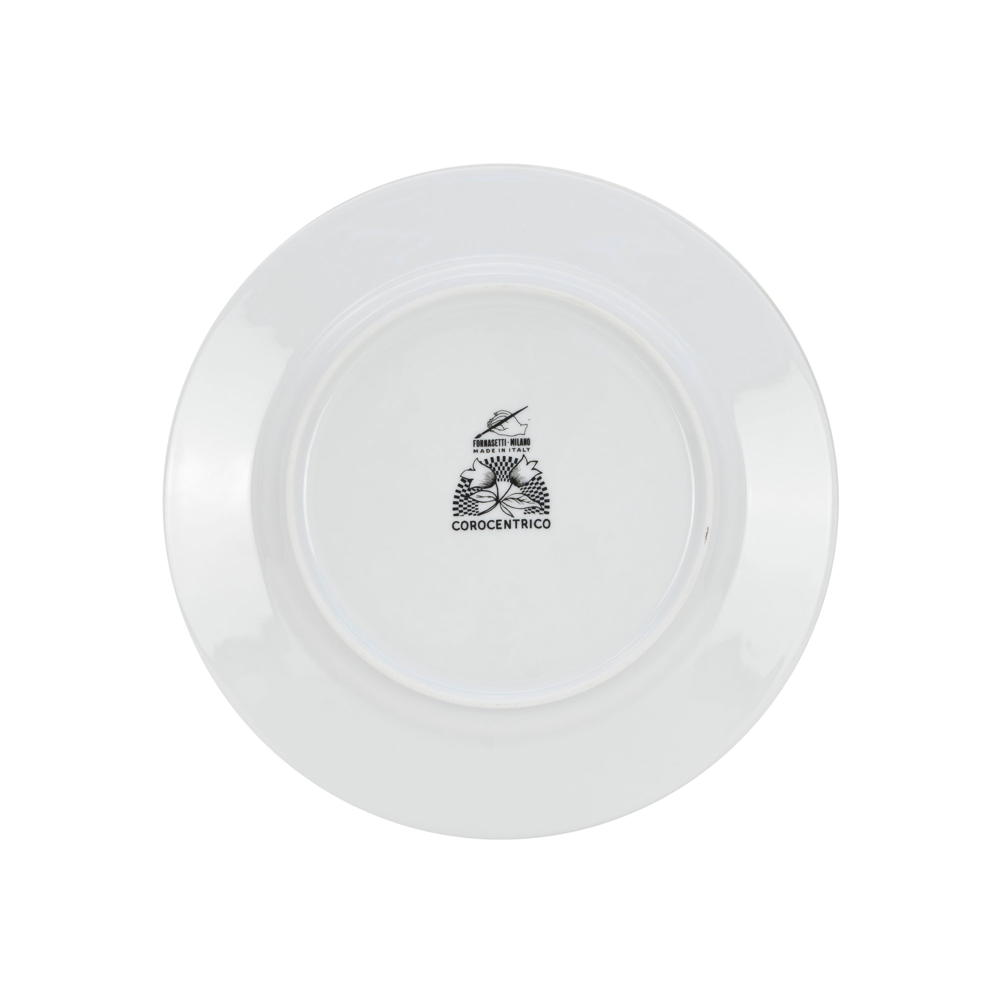 Assiette Coromandel en porcelaine - Or & Noir & Blanc