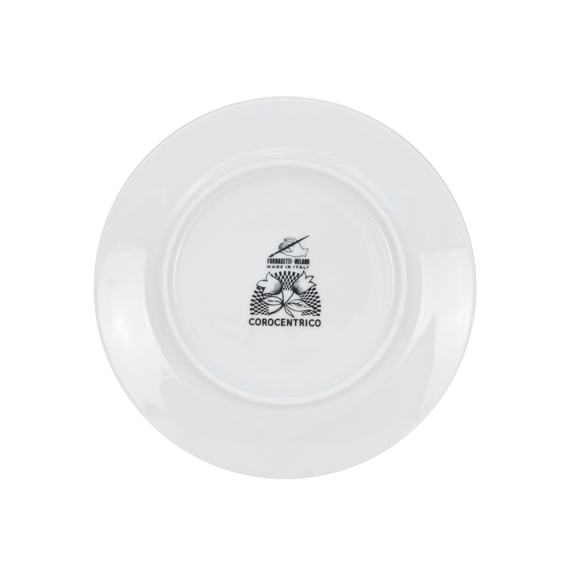 Assiette en porcelaine - Or & Noir & Blanc
