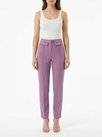 Pantalon taille haute à poches - Candy Violet