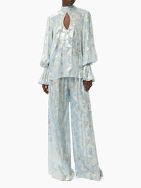 PANTALON PALAZZO À FLEURS