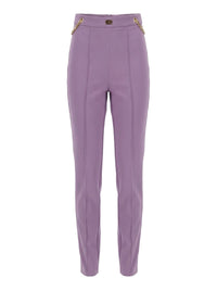 Chain trousers with structured waistband - Candy Violet
