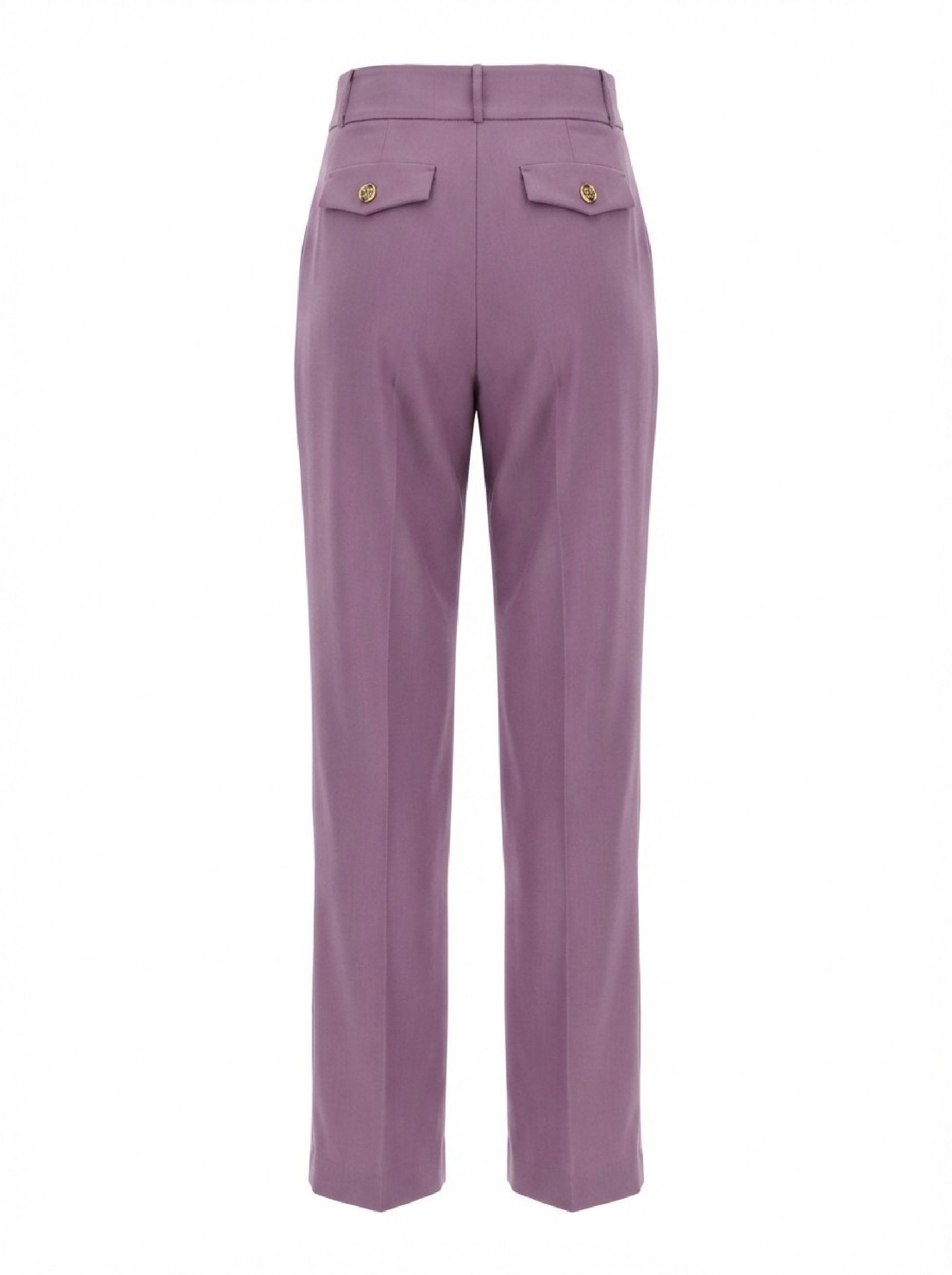 Pantalon de tailleur en laine - Candy Violet