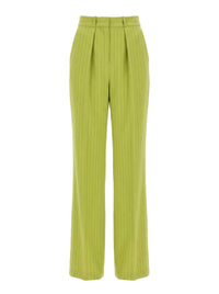 Pantalon à fines rayures en laine mélangée - Olive Oil