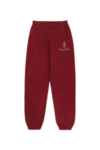 Pantalon de survêtement Vendome à broderie - Merlot