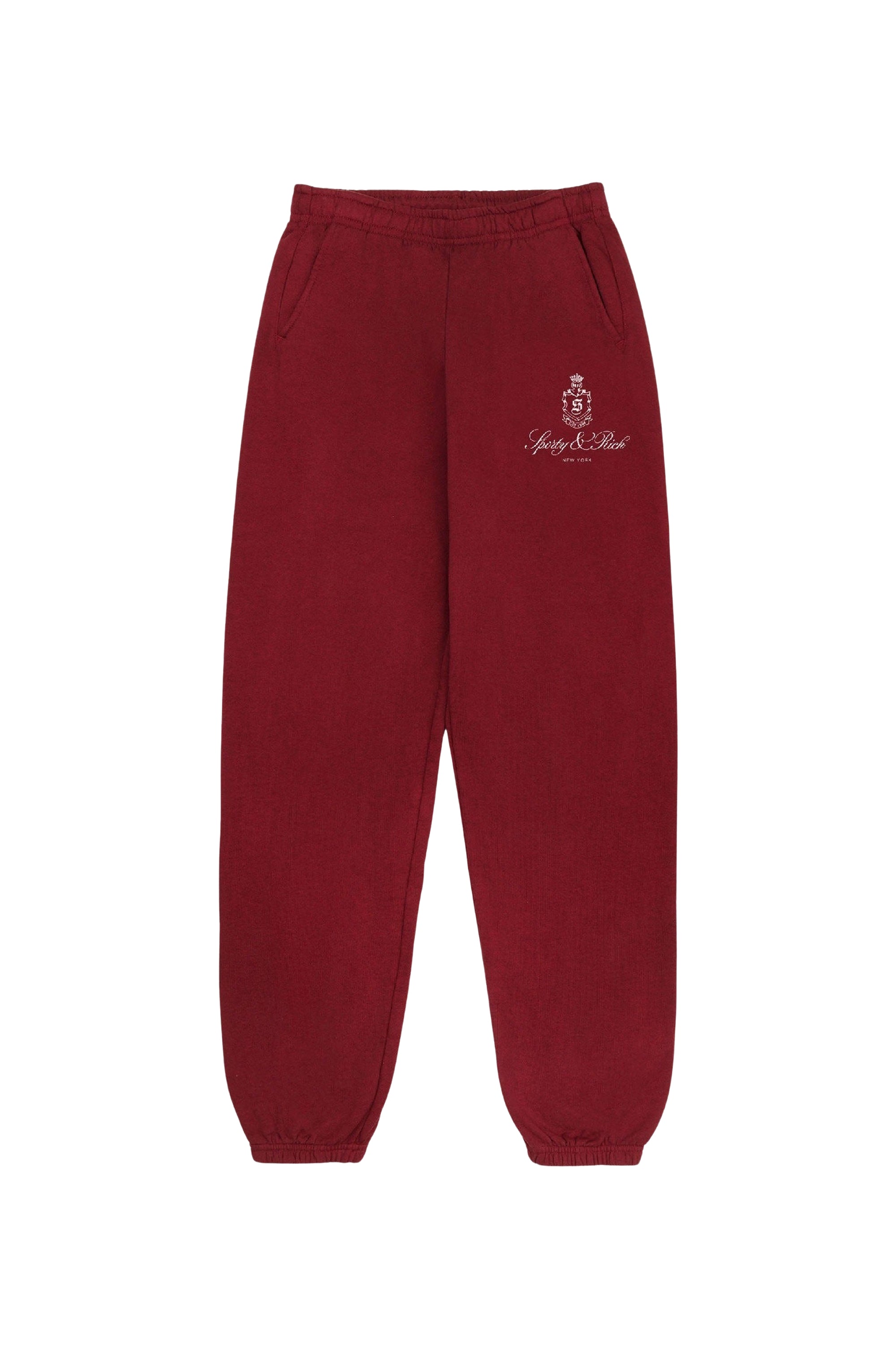 Pantalon de survêtement Vendome à broderie - Merlot