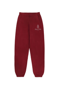 Pantalon de survêtement Vendome à broderie - Merlot