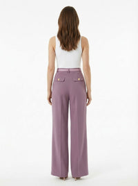 Pantalon à pinces et boucle - Candy Violet