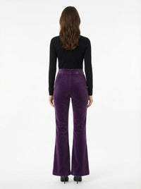 Corduroy button-front trousers - Prugna