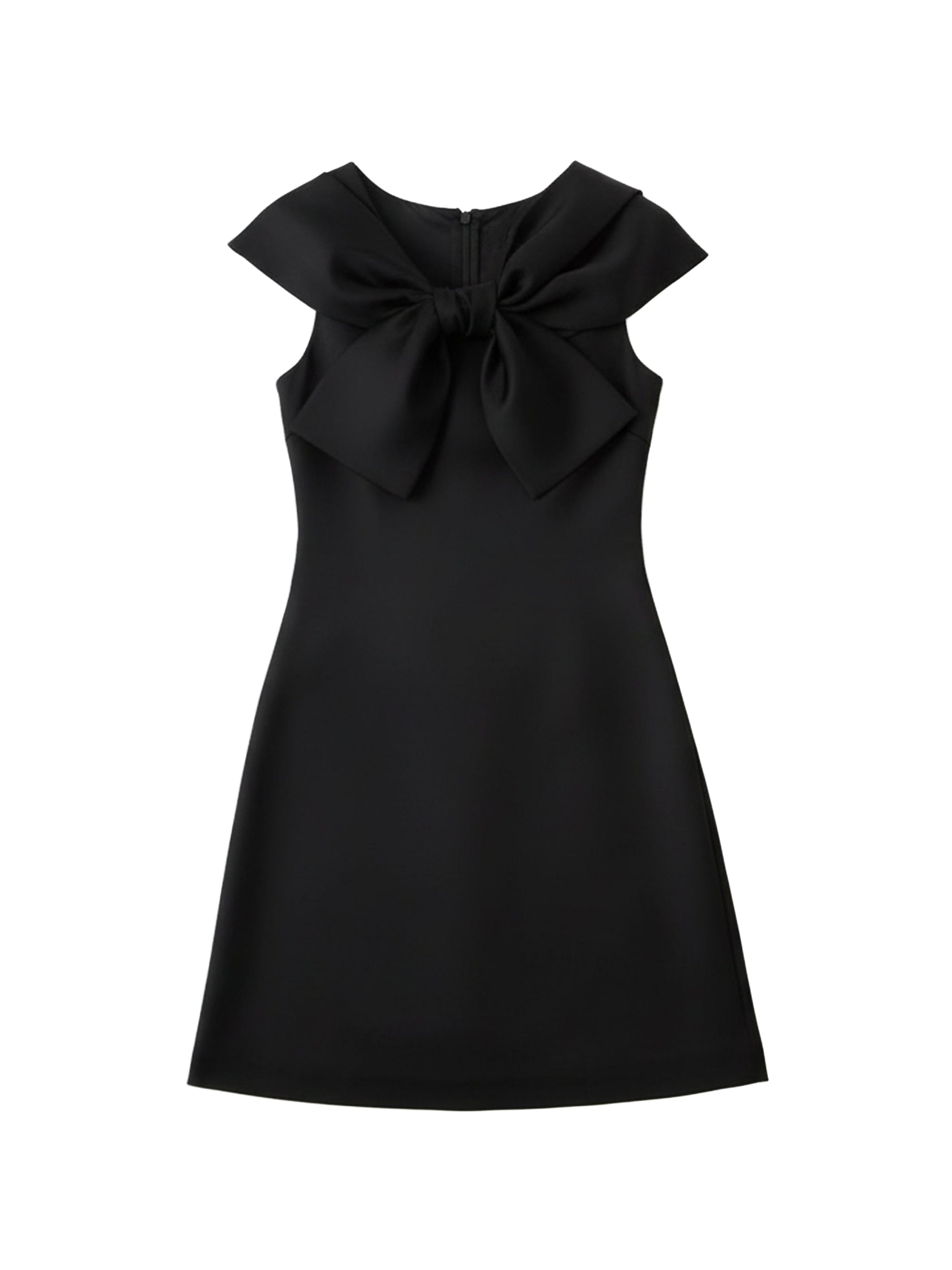 NOIR ROBE DRAPE NOEU