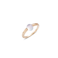 Bague M'ama non M'ama en Or rose 18K & Pierre de lune