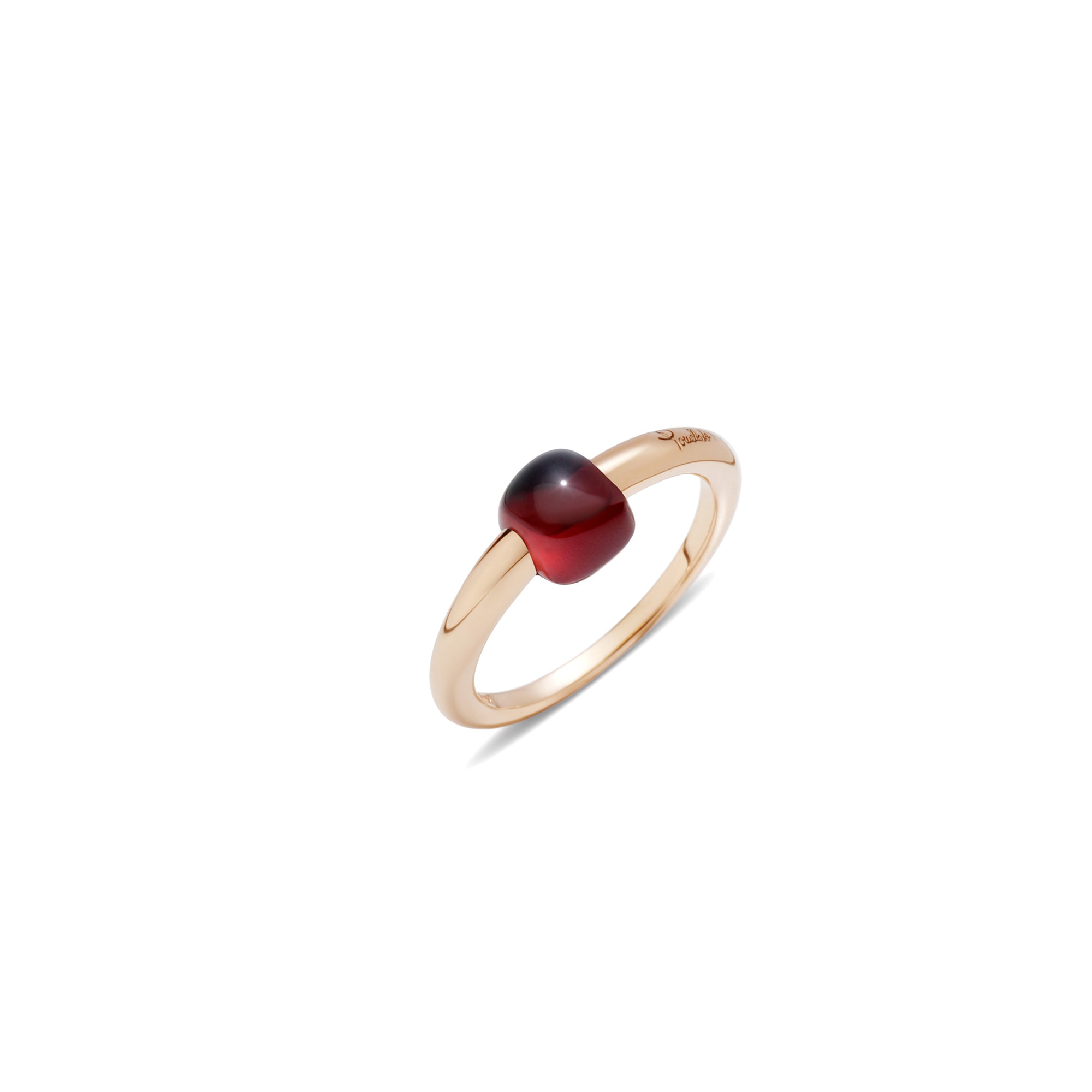 Bague M'ama non M'ama en Or rose 18K & Grenat