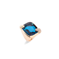 Bague Ritratto en Or rose 18K et Topaze London & Diamant