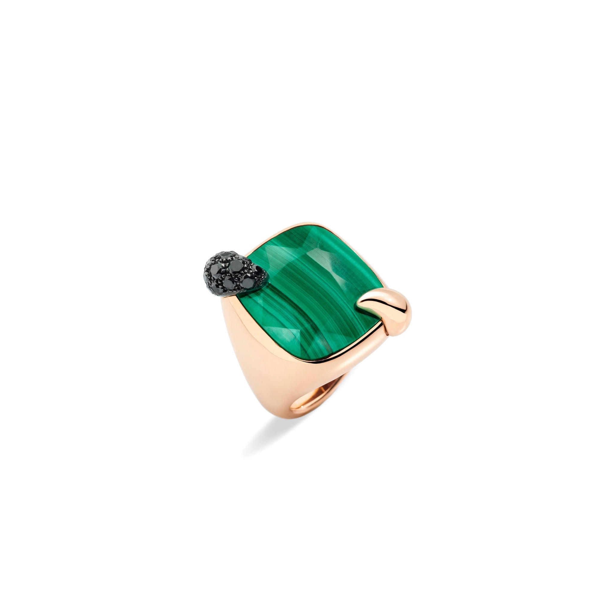 Bague Ritratto en Or rose 18K & Malachite & Diamant