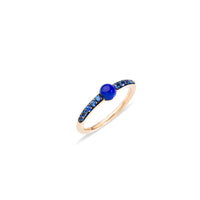 Bague M'ama non M'ama en Or rose 18K & Lapis & Saphir bleu