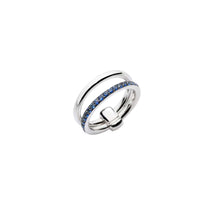 Bague Together en Or blanc 18K & Saphir