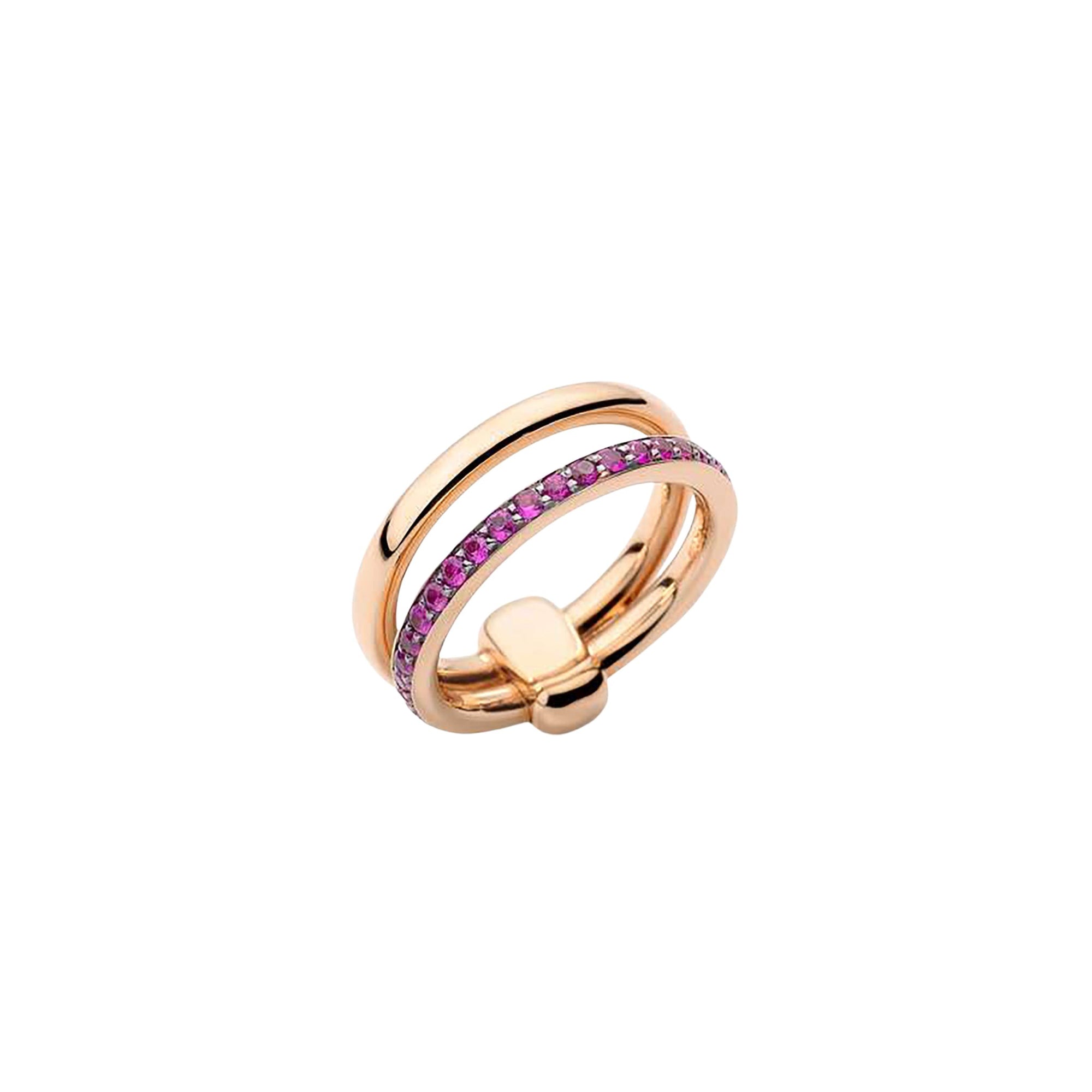 Bague Together en Or rose 18K & Rubis