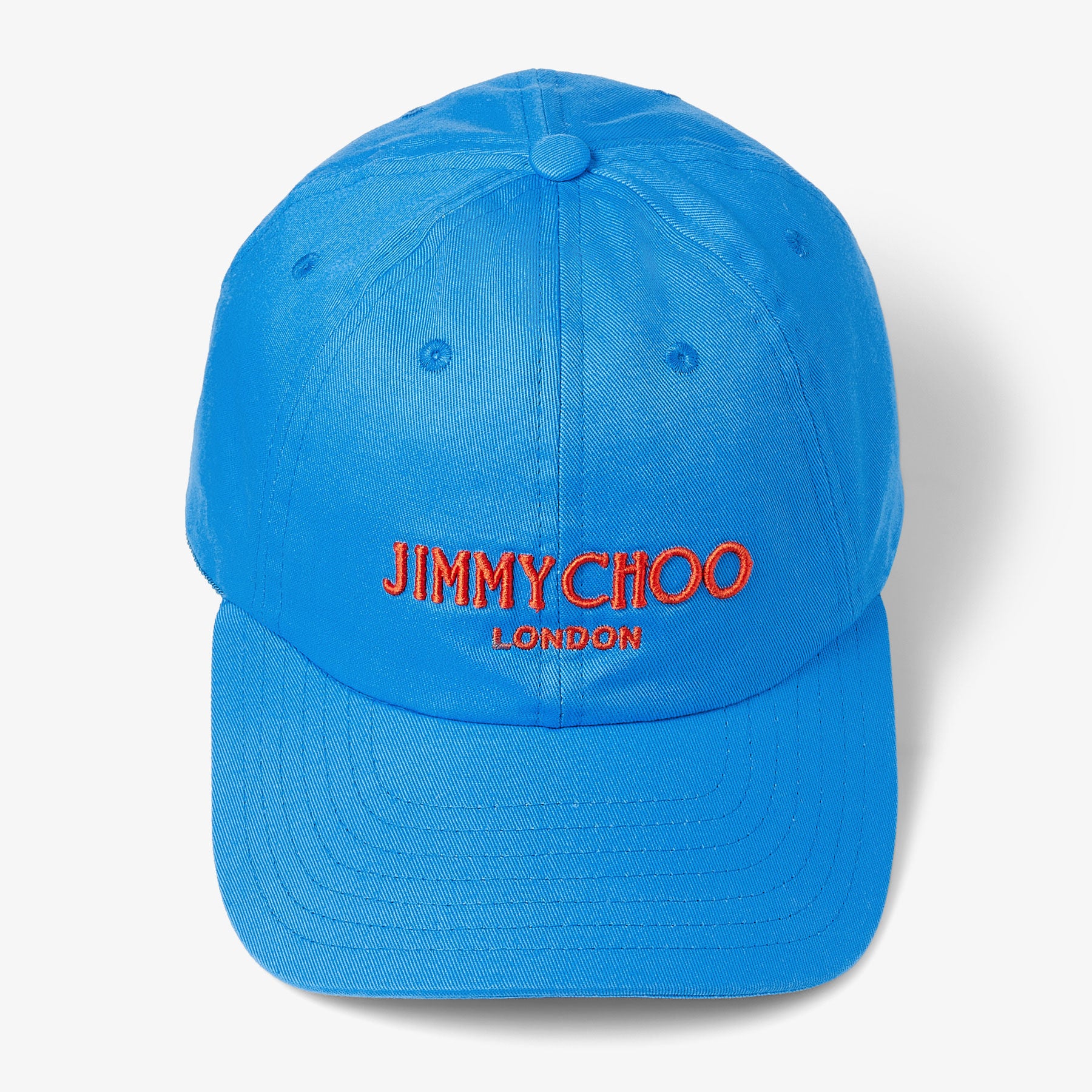 Pacifico embroidered cotton cap - Sky & Paprika