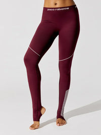 Legging Bodyline avec étriers - Bordeaux & Rose