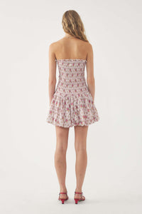 PINK PADA SMOCK MINI DRESS