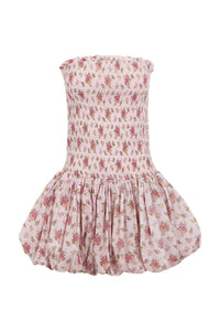 PINK PADA SMOCK MINI DRESS