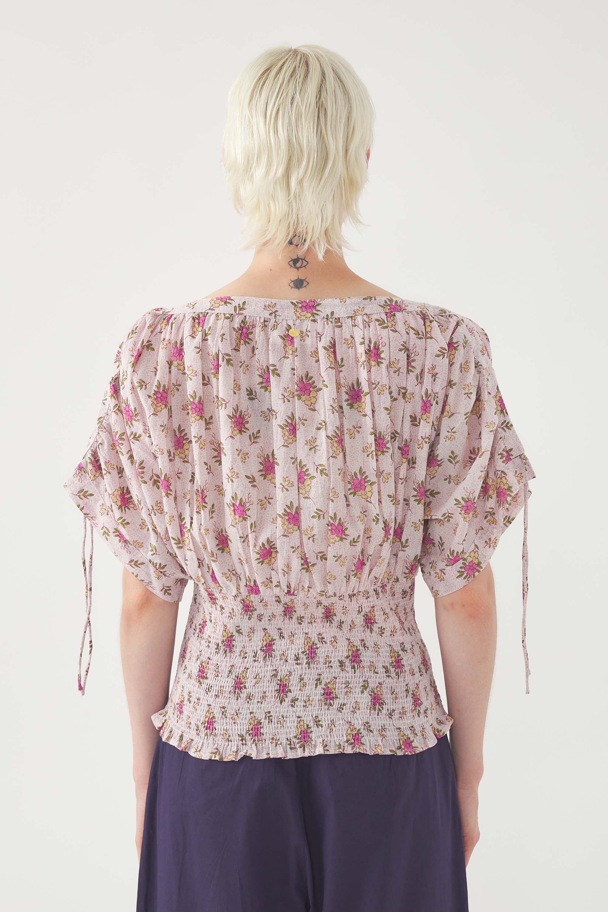 PINK PADA SMOCK TOP