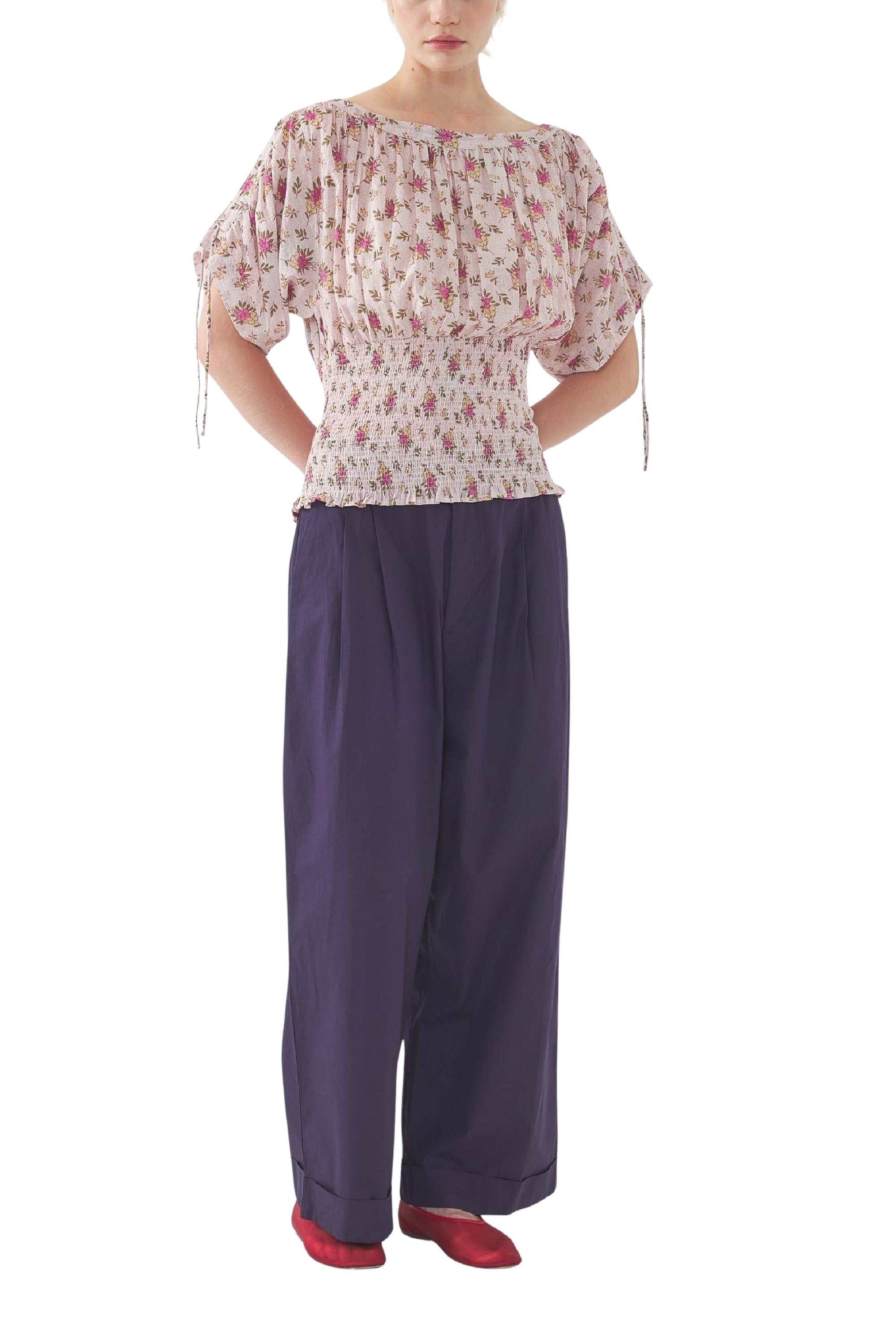 PINK PADA SMOCK TOP