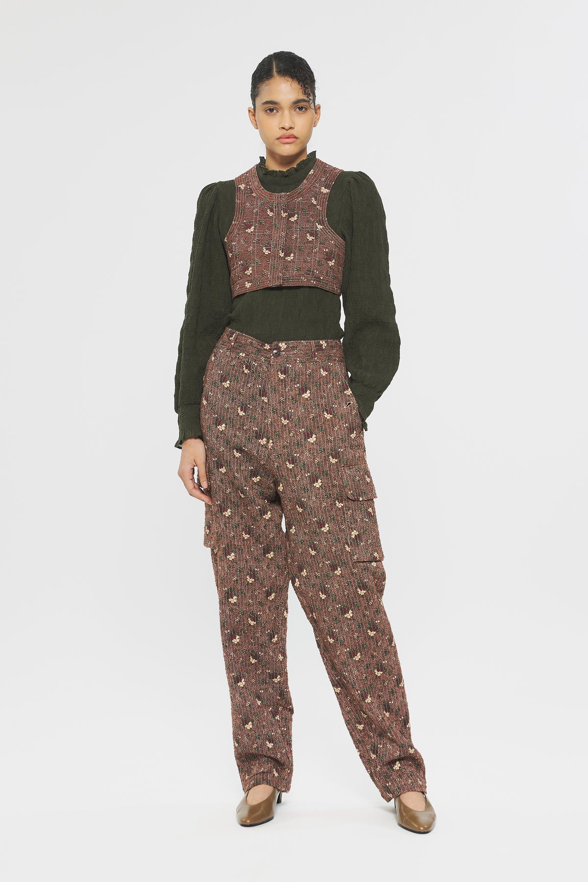 Pantalon imprimé Paddy - Brown