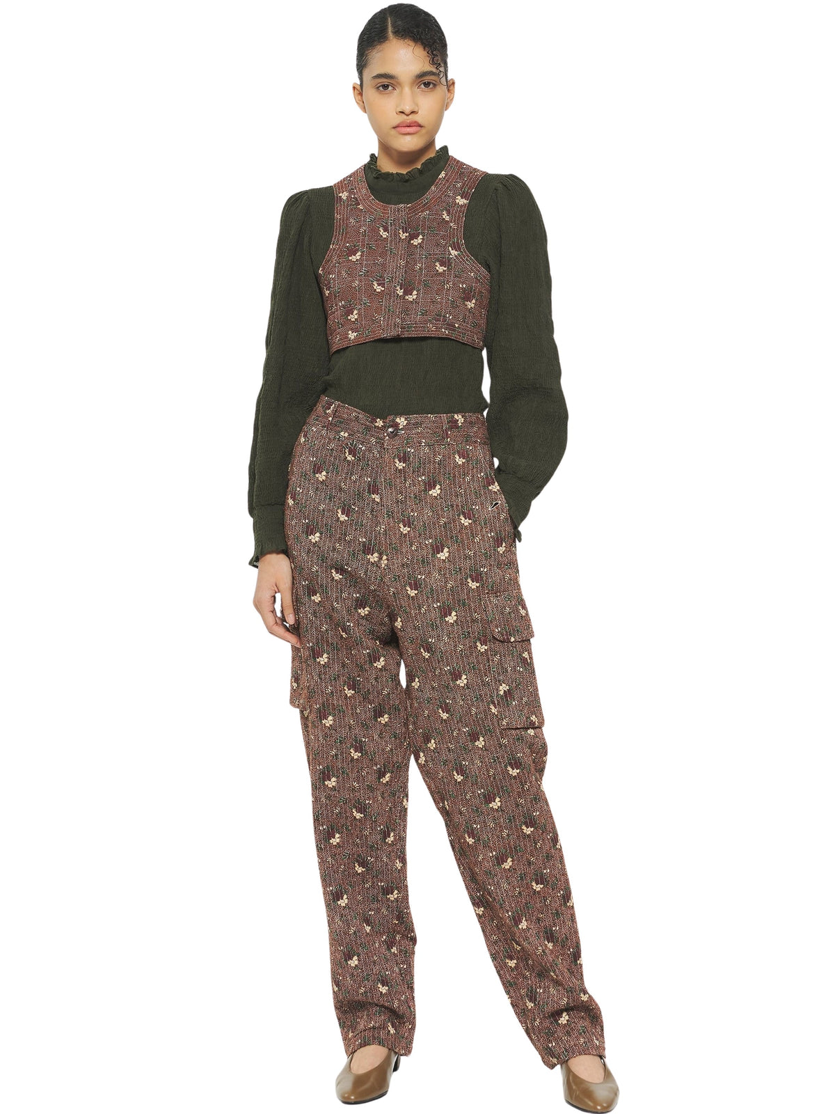 Pantalon imprimé Paddy - Brown