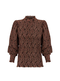Blouse smockée paddy - Brown