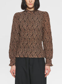 Blouse smockée paddy - Brown