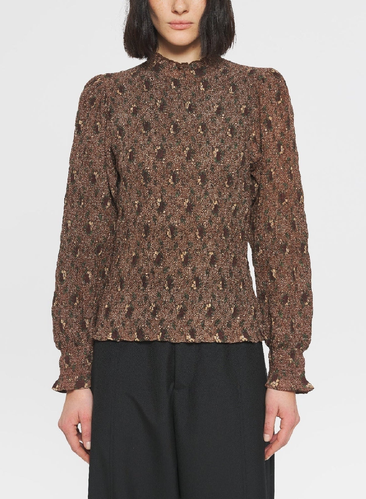 Blouse smockée paddy - Brown