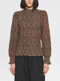 Blouse smockée paddy - Brown