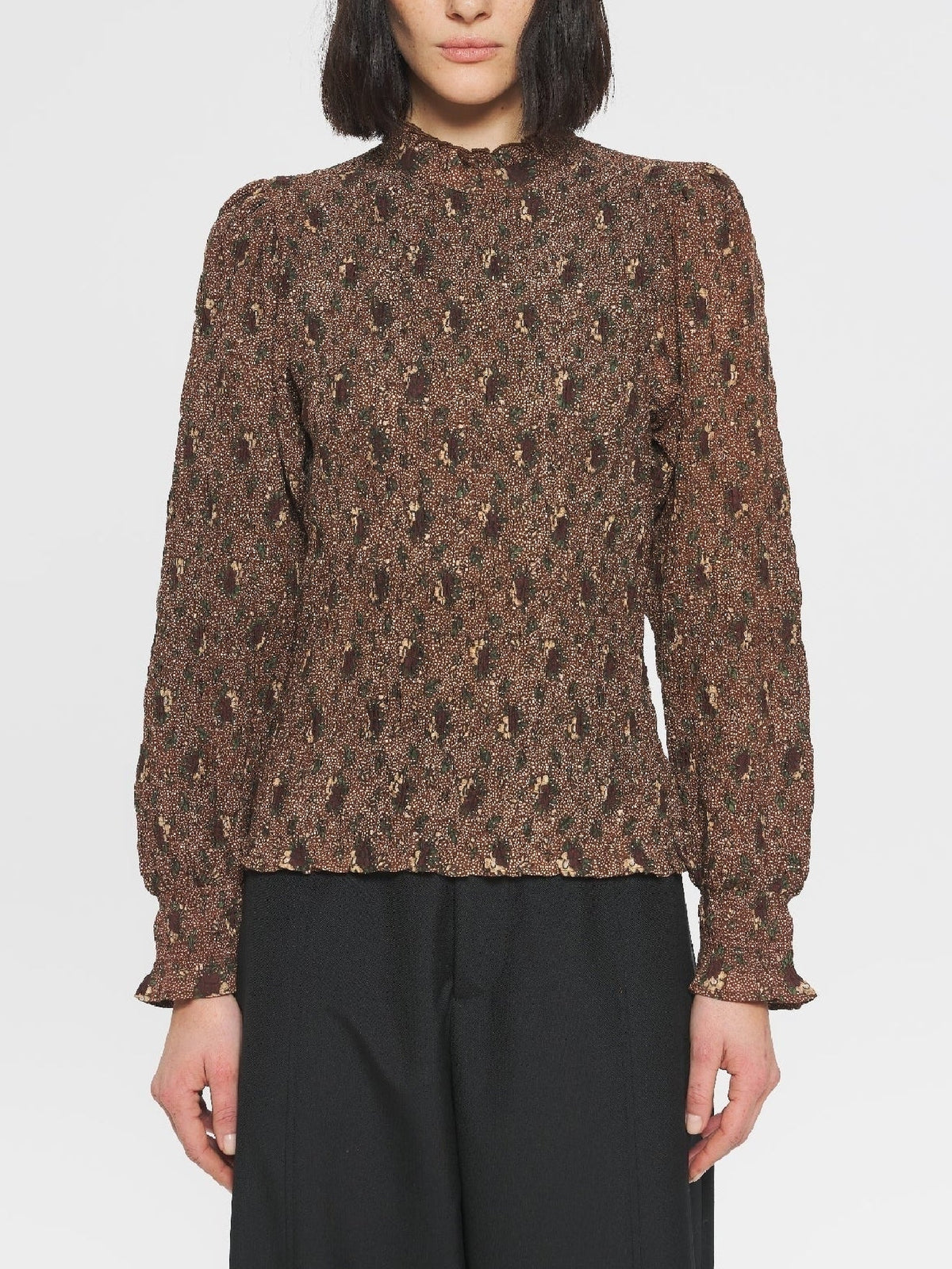 Blouse smockée paddy - Brown